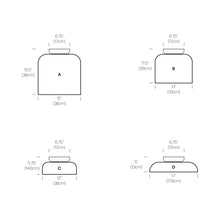 Load image into Gallery viewer, Totem LED Flush Mount Ceiling Light - line drawing.