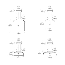 Load image into Gallery viewer, Totem LED Pendant Light - line drawing.