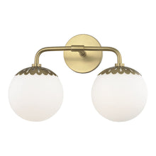 Load image into Gallery viewer, Paige Bath Vanity Light in Aged Brass/2-Light.