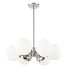 Load image into Gallery viewer, Paige Chandelier in Polished Nickel/6-Light.