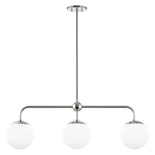 Load image into Gallery viewer, Paige Linear Suspension Light in Polished Nickel.