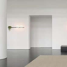 Load image into Gallery viewer, Palma Horizontal LED Wall Light with Planter in exhibition.