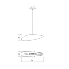 Load image into Gallery viewer, Papillons™ LED Pendant Light - line drawing.