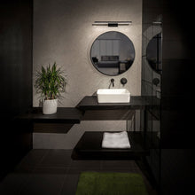 Load image into Gallery viewer, Parallax LED Bath Vanity Light in bathroom.