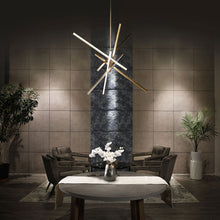Load image into Gallery viewer, Parallax LED Pendant Light in living room.