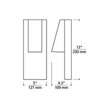 Load image into Gallery viewer, Peak Outdoor LED Wall Light - line drawing.