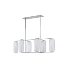 Load image into Gallery viewer, Pebble Linear Pendant Light in Polished Nickel.
