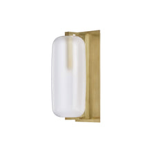 Load image into Gallery viewer, Pebble Wall Light in Aged Brass.