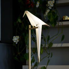 Load image into Gallery viewer, Perch LED Table Lamp in living room.