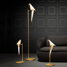 Load image into Gallery viewer, Perch LED Table Lamp in living room.