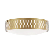 Load image into Gallery viewer, Phoebe Flush Mount Ceiling Light in Aged Brass/3-Light.