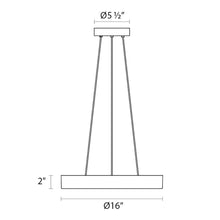 Load image into Gallery viewer, Pi LED Pendant Light - line drawing.