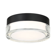 Load image into Gallery viewer, Pi Outdoor LED Flush Mount Ceiling Light in Small/3000K/Black.
