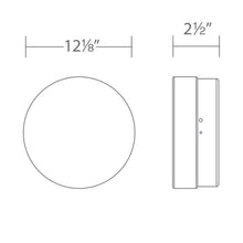 Load image into Gallery viewer, Pi Outdoor LED Flush Mount Ceiling Light- line drawing.