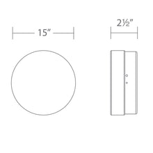 Load image into Gallery viewer, Pi Outdoor LED Flush Mount Ceiling Light- line drawing.