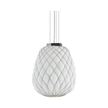 Load image into Gallery viewer, Pinecone Pendant Light in Large/Chrome/White.