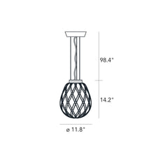 Load image into Gallery viewer, Pinecone Pendant Light - line-drawing.