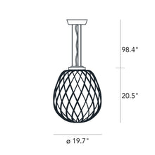 Load image into Gallery viewer, Pinecone Pendant Light - line-drawing.