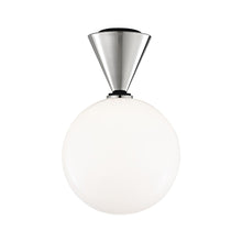 Load image into Gallery viewer, Piper LED Flush Mount Ceiling Light in Polished Nickel / Black/Large.