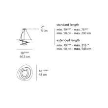 Load image into Gallery viewer, Pirce LED Suspension Light - line drawing.