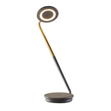 Load image into Gallery viewer, Pixo Plus LED Table Lamp in Graphite/Brass.