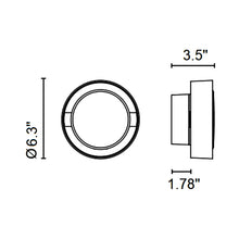 Load image into Gallery viewer, Plaff-On! Outdoor LED Ceiling / Wall Light - line drawing.