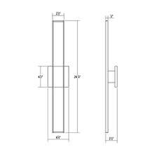Load image into Gallery viewer, Planes™ Double LED Bath Vanity Light - line drawing.