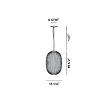 Load image into Gallery viewer, Plass Pendant Light - line drawing.