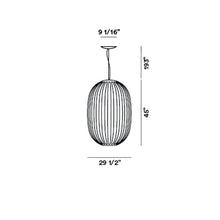 Load image into Gallery viewer, Plass Pendant Light - line drawing.