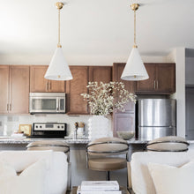 Load image into Gallery viewer, Plaster No.1 Pendant Light in dining room.