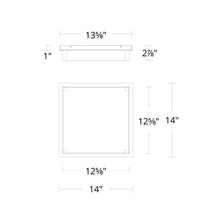 Load image into Gallery viewer, Polar LED Flush Mount Ceiling Light- line drawing.