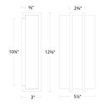 Load image into Gallery viewer, Poet LED Wall Light- line drawing.