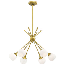 Load image into Gallery viewer, Pontil Chandelier in Honey Gold.