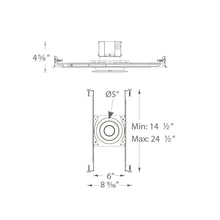 Load image into Gallery viewer, Pop-In LED Downlight Frame-In Kit - line drawing.