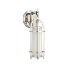 Load image into Gallery viewer, Portland Bath Light in Polished Nickel.