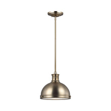 Load image into Gallery viewer, Pratt Street Metal Pendant Light in Brass.