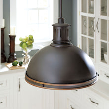 Load image into Gallery viewer, Pratt Street Metal Pendant Light Detail.