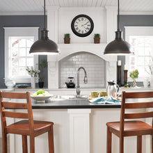 Load image into Gallery viewer, Pratt Street Metal Pendant Light in kitchen.