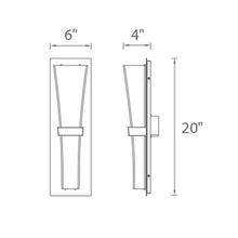 Load image into Gallery viewer, Prohibition LED Wall Light - line drawing.