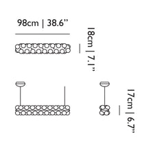 Load image into Gallery viewer, Prop Light LED Suspension Light - line drawing.