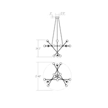 Load image into Gallery viewer, Proton™ Alpha LED Pendant Light - line drawing.