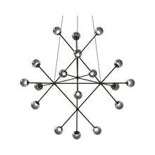 Load image into Gallery viewer, Proton™ Beta LED Pendant Light in Polished Black Nickel/Smoke Glass.