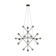 Load image into Gallery viewer, Proton™ Beta LED Pendant Light in Polished Black Nickel/Smoke Glass.