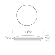 Load image into Gallery viewer, Puck LED Flush Mount Ceiling Light- line drawing.