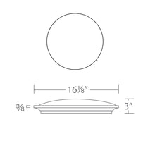 Load image into Gallery viewer, Puck LED Flush Mount Ceiling Light- line drawing.