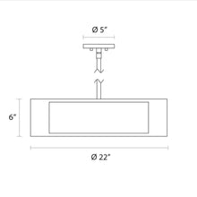 Load image into Gallery viewer, Puri Pendant Light - line drawing.