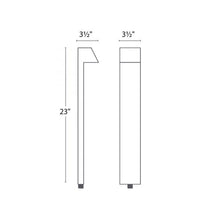 Load image into Gallery viewer, Quad LED Path Light - line drawing.