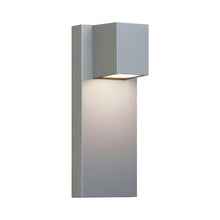 Load image into Gallery viewer, Quadrate Outdoor LED Wall Light in Silver.