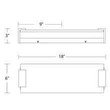 Load image into Gallery viewer, Quarry LED Bath Vanity Light- line drawing.