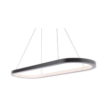 Load image into Gallery viewer, Racetrack LED Pendant Light in 2700K/Black.